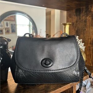Coach Black Leather Crossbody Bag